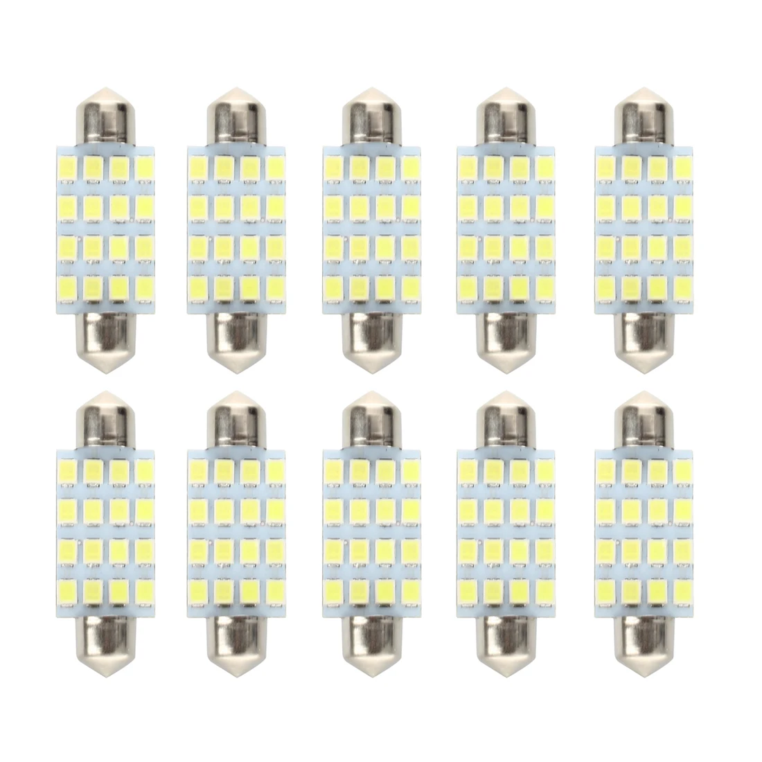 10 PCS 16 Car Bulb LED SMD 3528 42 mm -