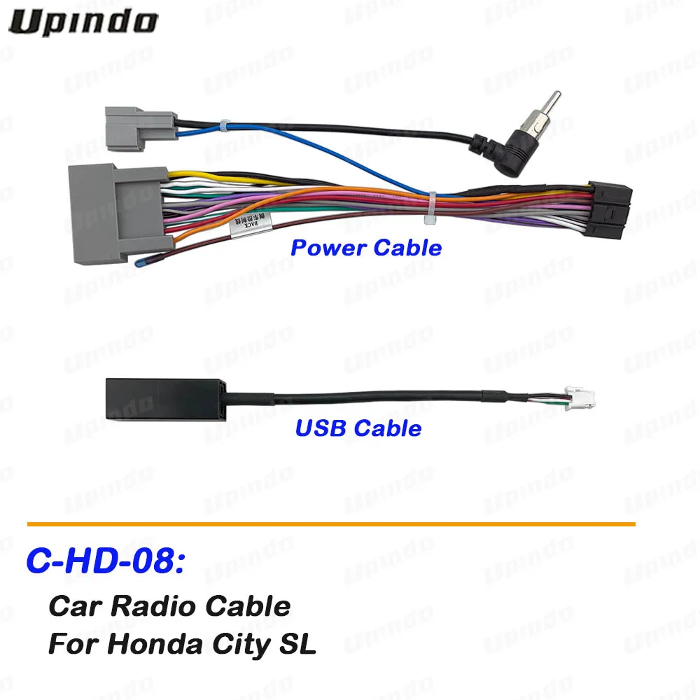 

Car Audio Cable Adapter for Honda City SL Wiring Harness Android Media Player 16-pin Power Connector Socket