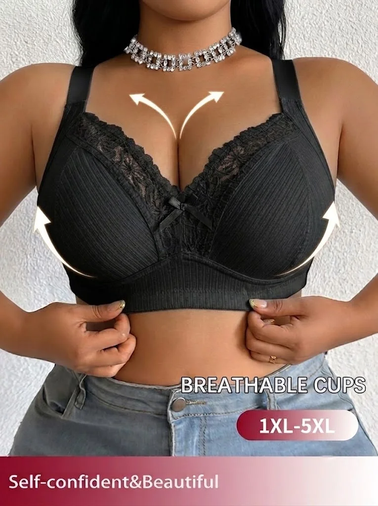 Full Coverage Bra - Sutiã Sem Fio Plus Size para