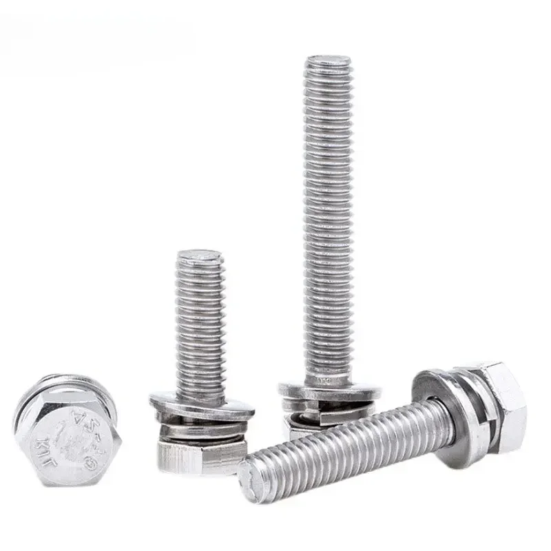 GB9074.17 Hexagon Head Bolt With Spring Lock Washers And Plain Washers M3-M12