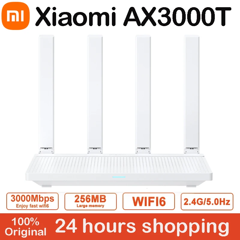 

Xiaomi Router AX3000T WiFi6 Mesh Dual WAN 2.4/5GHz Signal Network 3000Mbs Qualcomm CPU Repeater Amplifier NFC touch Miwifi ROM