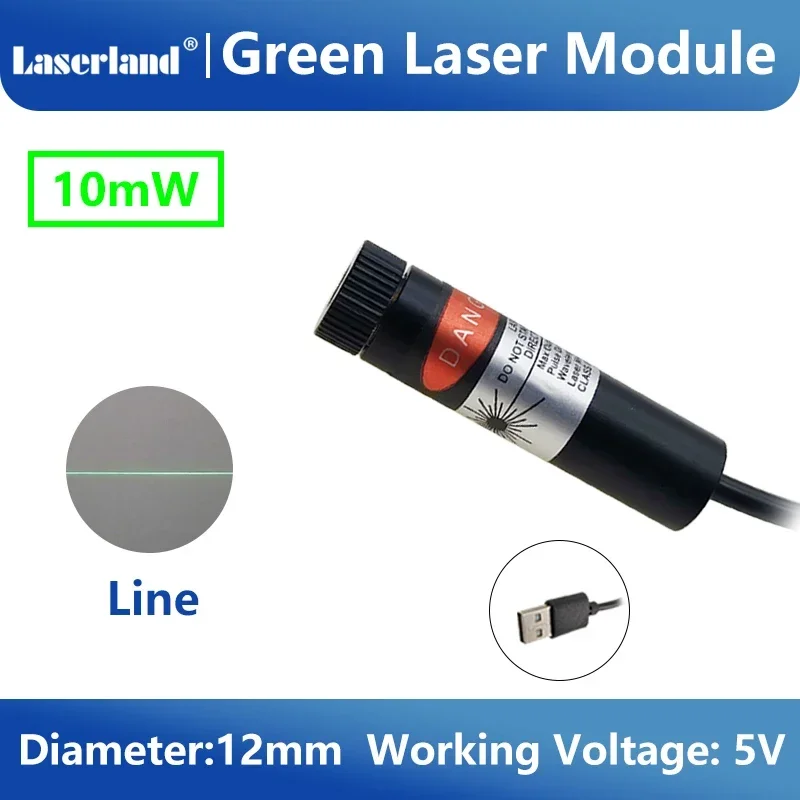 Variant: 12mm Green 10mW USB