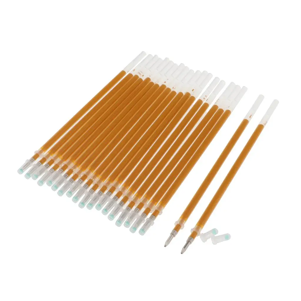 5x20 штук 0,7 мм золотые блестящие чернила Заправка для гелевой ручки Gold