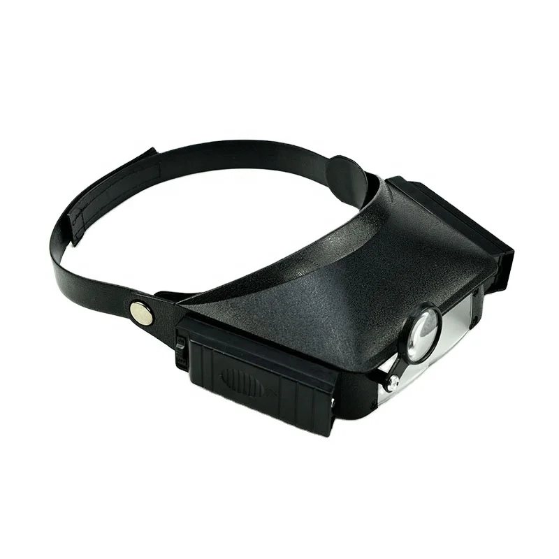

Factory Direct Sales Helmet Type Magnifying Glass with LED Light with Lens 81007