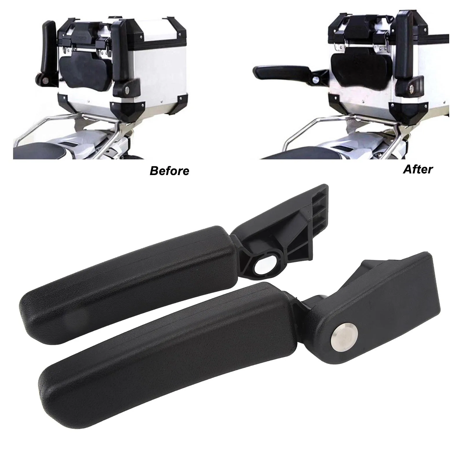 1 Pair Motorcycle Rear Box Passenger Armrest Rear  Mount Handrail for R1200GS Aluminum Rear Box Rear  Passenger Armrest