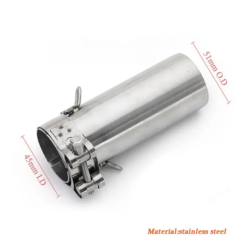 For YAMAHA YZF R6 2006-2023Motorcycle Exhaust System 345mm Black Muffler Tail Pipe Mid Connect Tube Slip On Escape DB Killer