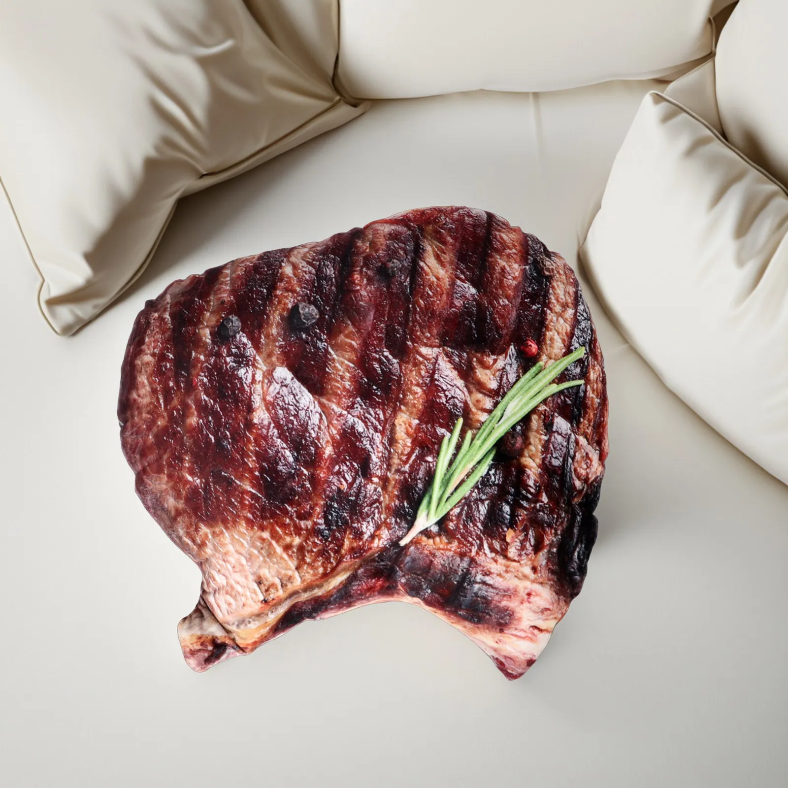 

Realistic Steak Simulation Cushion Creative Sofa Bed Decorative Hugging Pillow Fun Novelty Present Prop