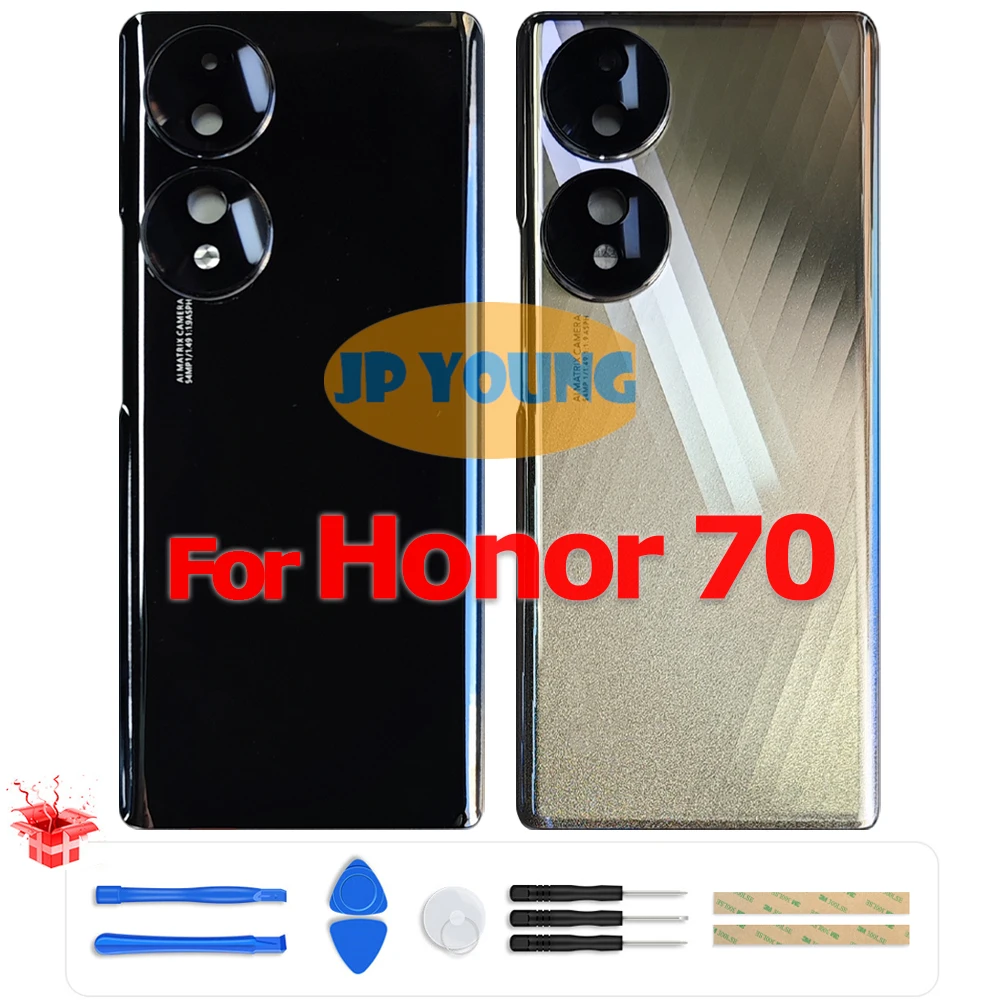 Оригинальная задняя крышка-корпус из стекла с линзой камеры для Honor 70 Honor70 FNE-AN00, FNE-NX9 - Замена