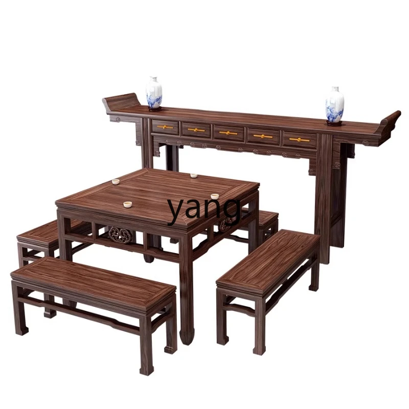 

LMM solid wood living room Chinese rural furniture strip machine for table strip case warped head table