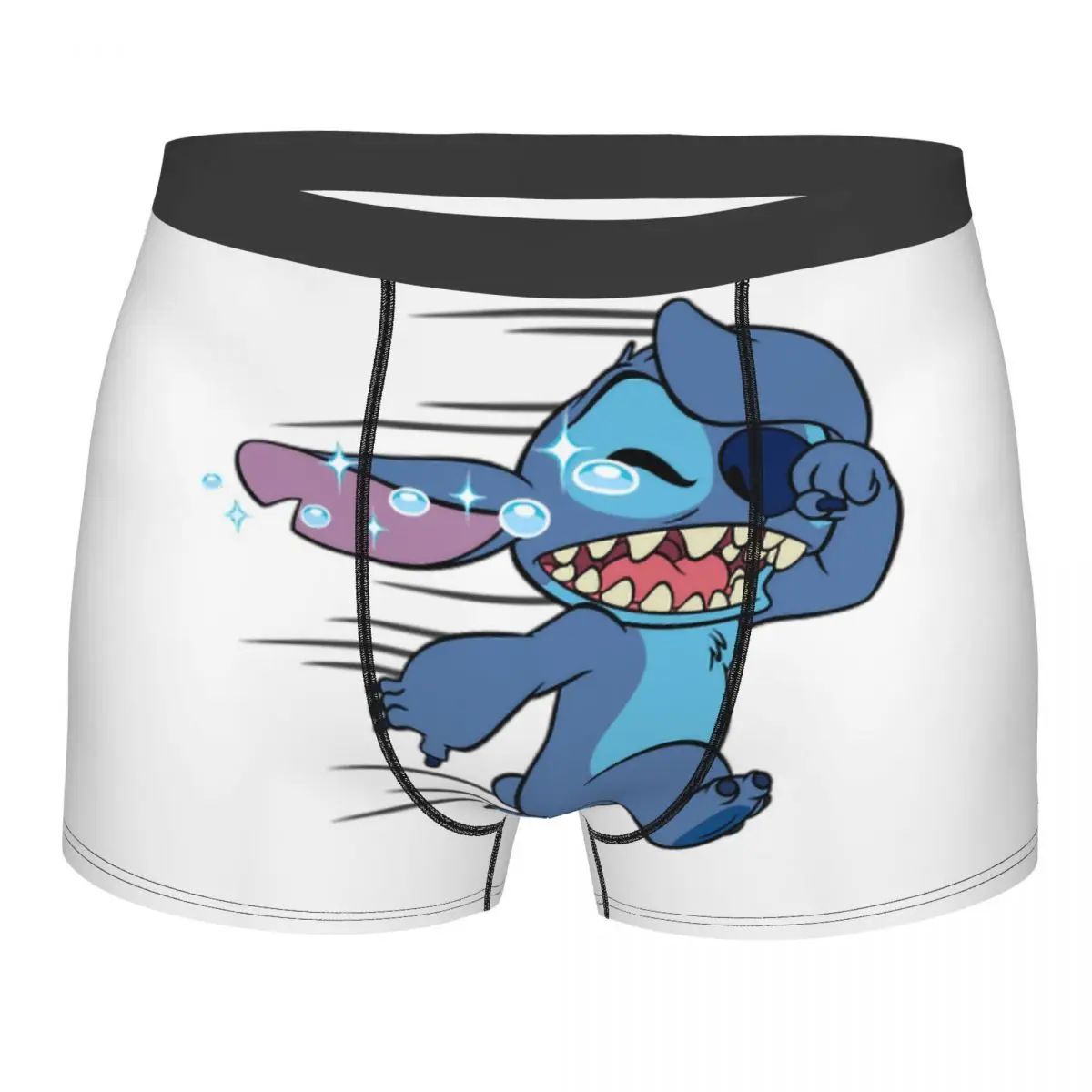 

Stitch TV Cartoon Animation Boxer Shorts Men 3D Printed Male Soft Underwear Panties Briefs