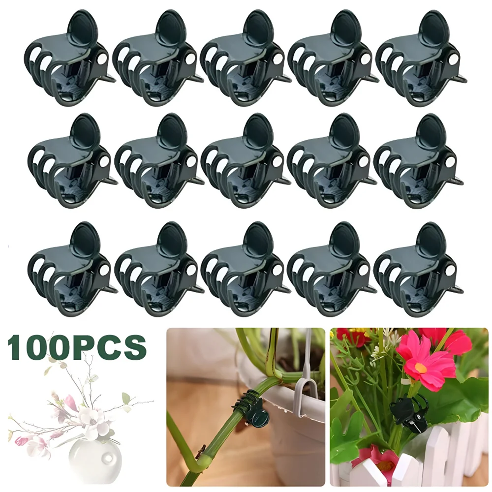 100-1000PCS Plastic Clips Tomato Orchid Stem Clip Plant Vine Support Flower Grow Upright Branch Clamp Garden Plant Tools