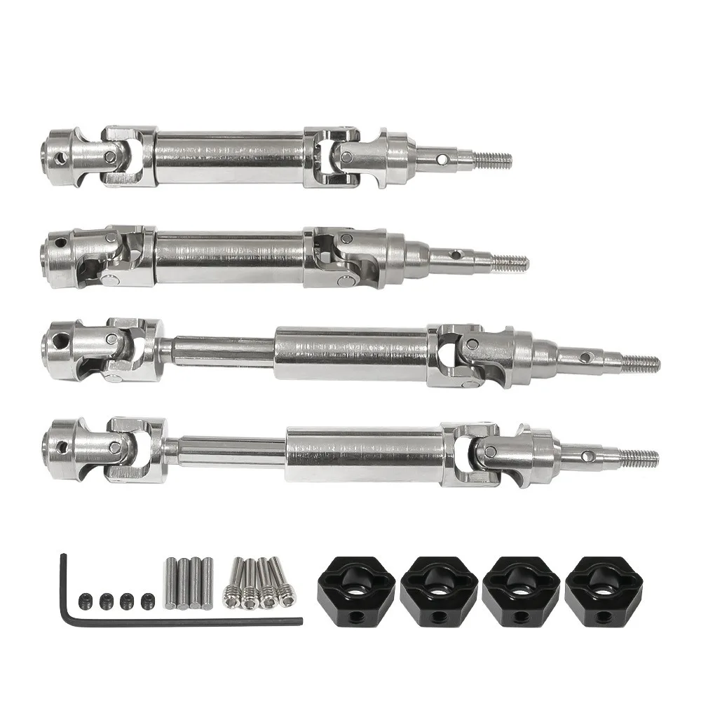 Arbre d'essieu avant et arbre de transmission arrière en acier inoxydable pour TRXS 1/10 Ford Fiesta ST Rally RC, pièces de mise à niveau de voiture