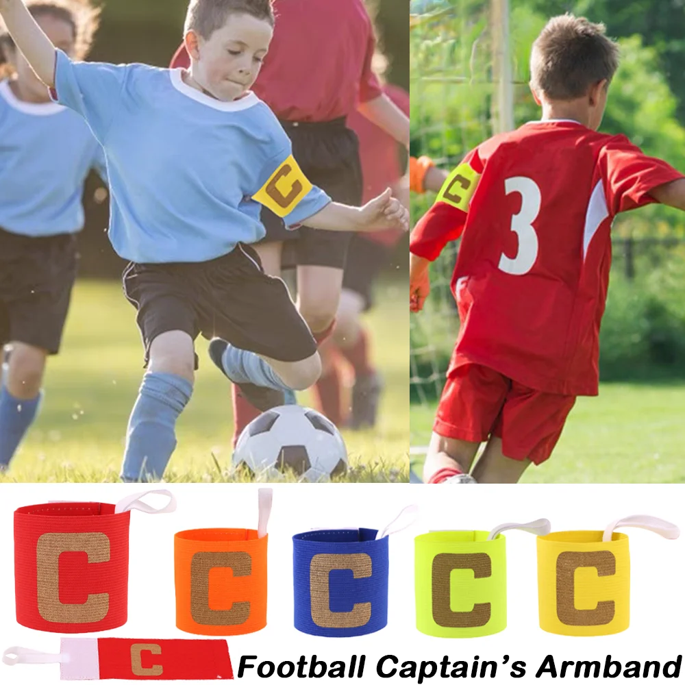 1Pc Children Leader Armband Soccer Football C Non-slip Band Colourful Adjustable Captain Armband Kids Boys Football Match