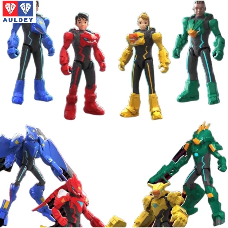 

In Stock AULDEY‌ Original Quantum Team Dinosaur Dress Up Double-Form Characters Can Use Figure Model Collection Holiday Gifts