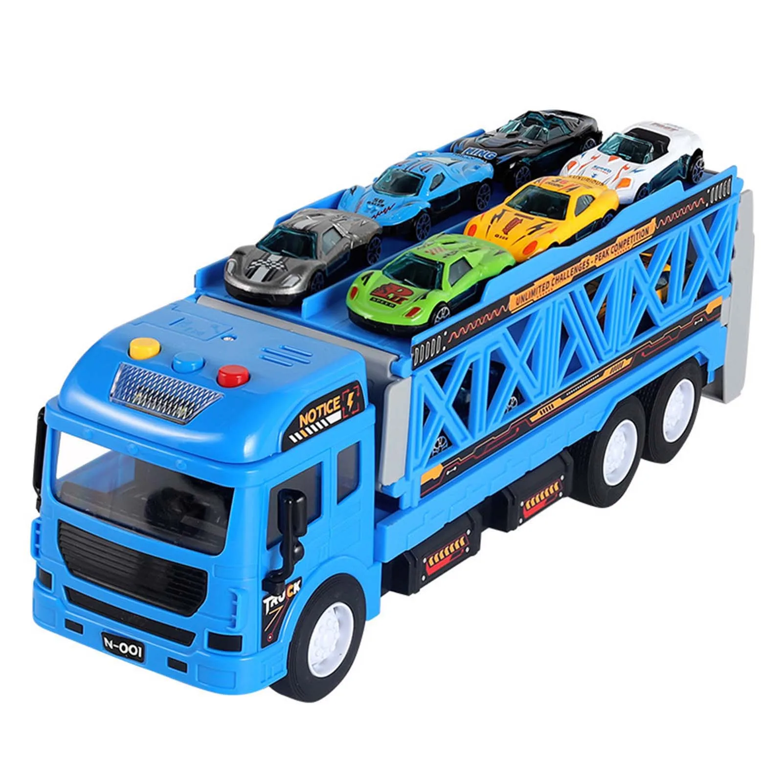 Children's Deformed Ejection Car Toys Multi-track Deformation Ejection Large Truck Car Toy for Kids Early Education Vehicle