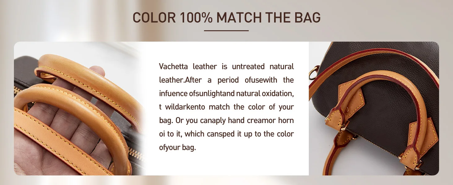 Adjustable Vachetta Leather Replacement Strap For Speedy 25 30 35 Handbag Crossbody Shoulder Strap Cowhide Bag Accessories