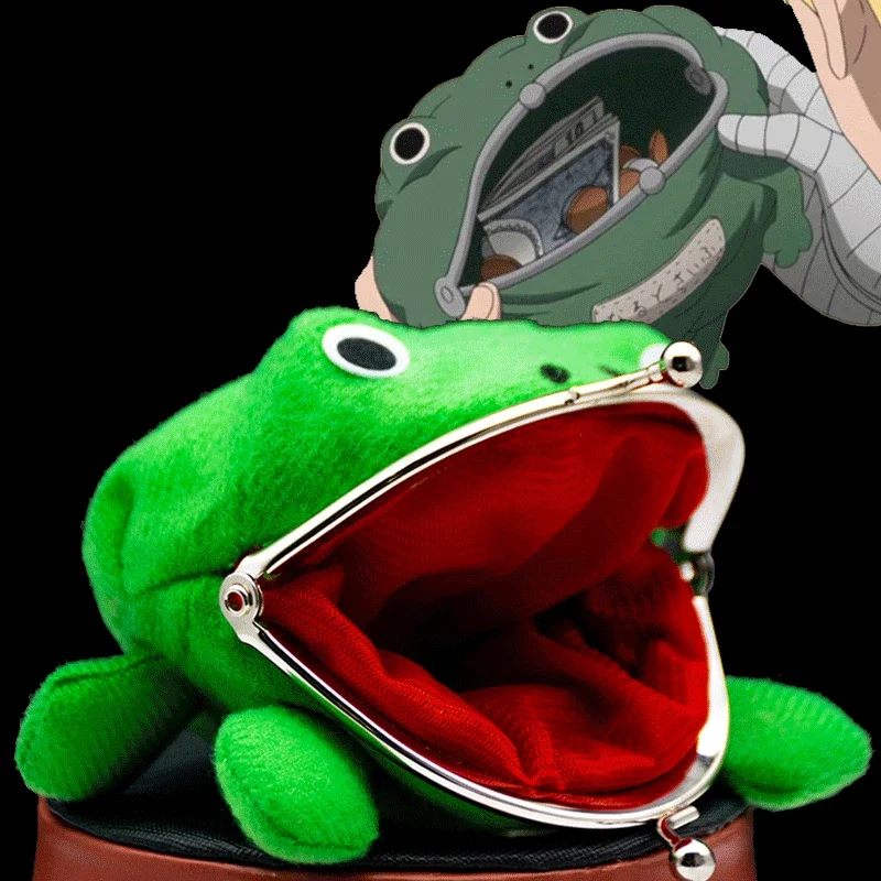 1 قطعة المحافظ للعملة الضفدع الكرتون محفظة الحقيبة أنيمي مانغا شكل زغب مخلب تأثيري لطيف محفظة محفظة حامل العملة الفتيات هدية #2