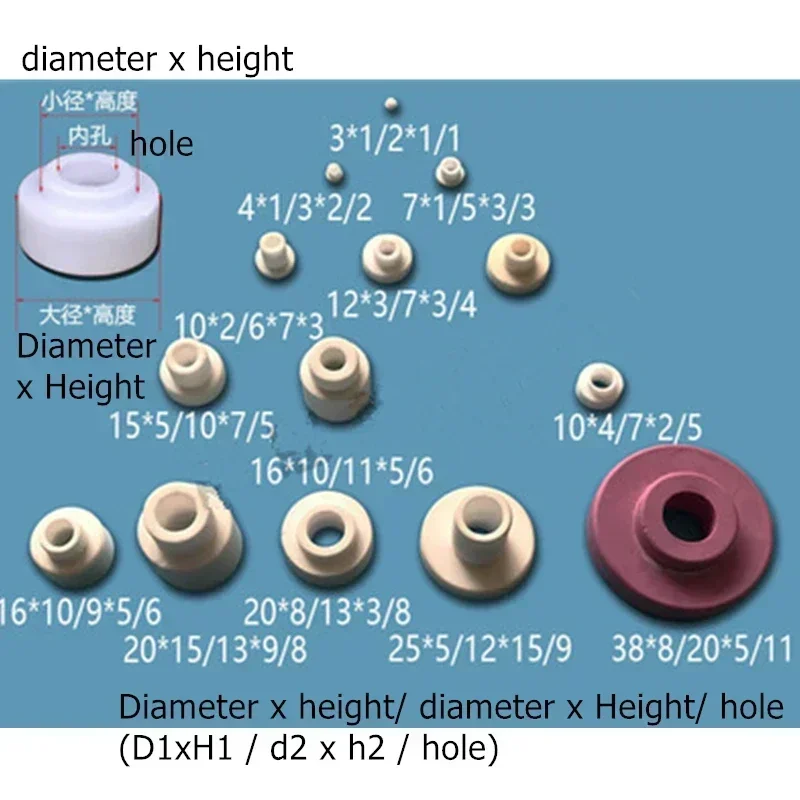 

10pcs/pack Alumina ceramic insulator customize T shape thermal alumina ceramic parts porcelain tube / rings bushing insulator