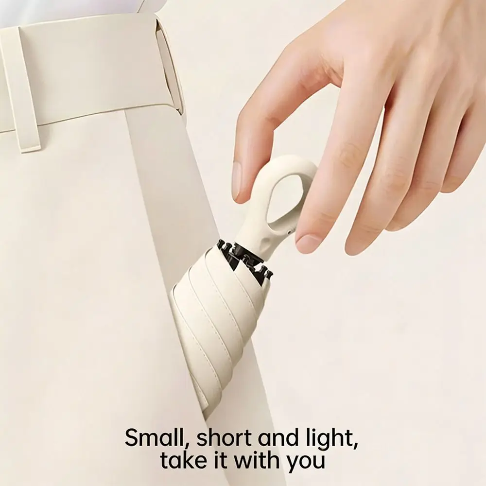 Modischer UV-Schutz Taschenschirm UPF50+ Faltbarer Taschen-Sonnenschirm Mini Tragbarer Sonnenschirm für Draußen