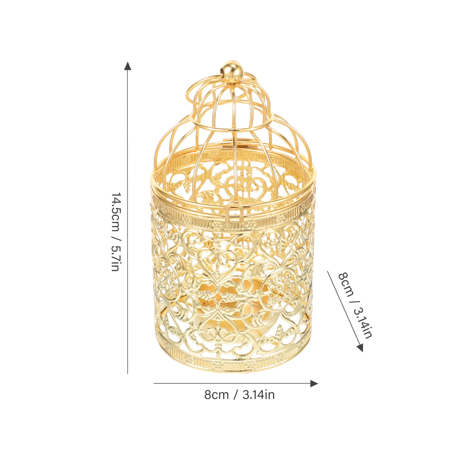 Iron Tealight Holder Vintage Birdcage Lantern Decorative Metal Stand For Wedding Home Party Wall Hanging Decoration