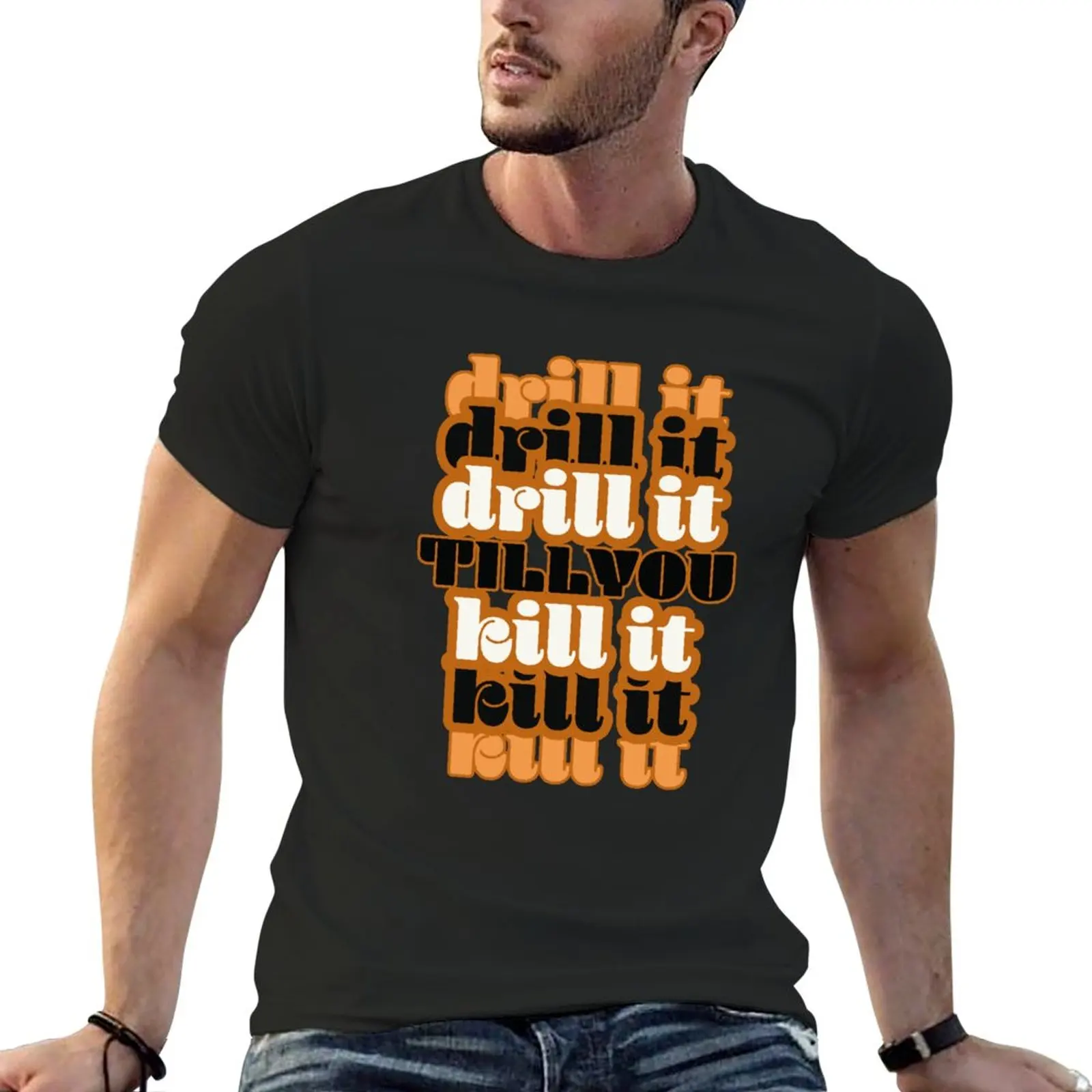 

Drill It BrownieVintage T-Shirt anime Aesthetic clothing hippie clothes black t shirts for men