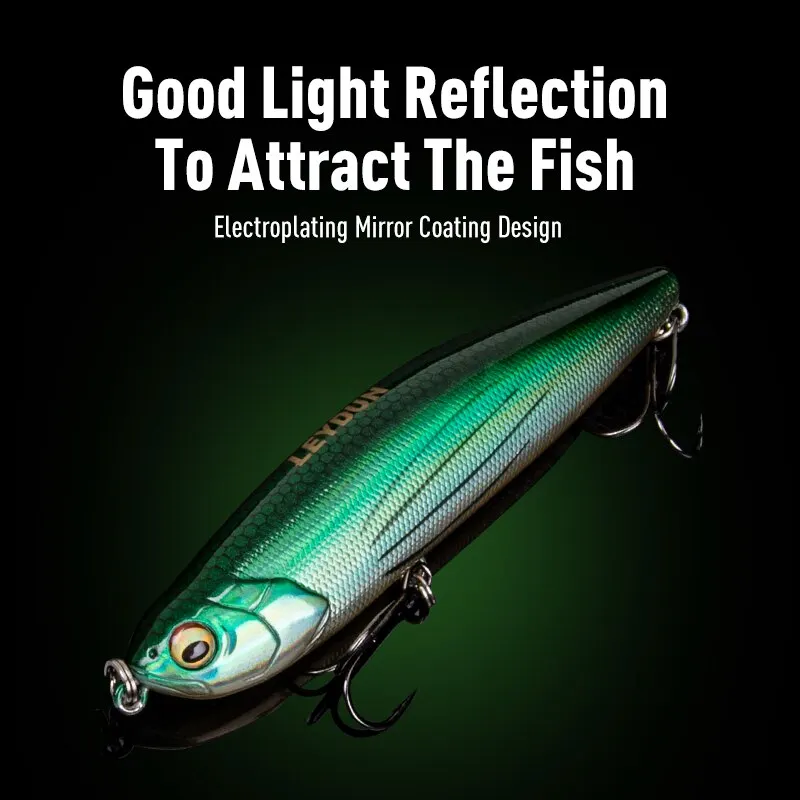 2pc Z-Claw Floating Pencil Fishing Lures 100mm 20g Stickbait Topwater Surface Walk The Dog Hard Baits Wobblers For Bass Pike image 3