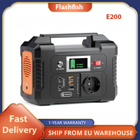 FlashFish E200 200W Portable Power Station, 151Wh Lithium Battery, 1x Pure Sine Wave AC220V Output, for RV Camping Van