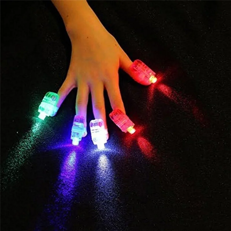 Fluorescerende Vinger Laser Licht Kleurrijke Led Lichtgevende Kinderen Speelgoed Glinsterende Concert Rekwisieten Lichtgevende Speelgoed Ring Blind Box