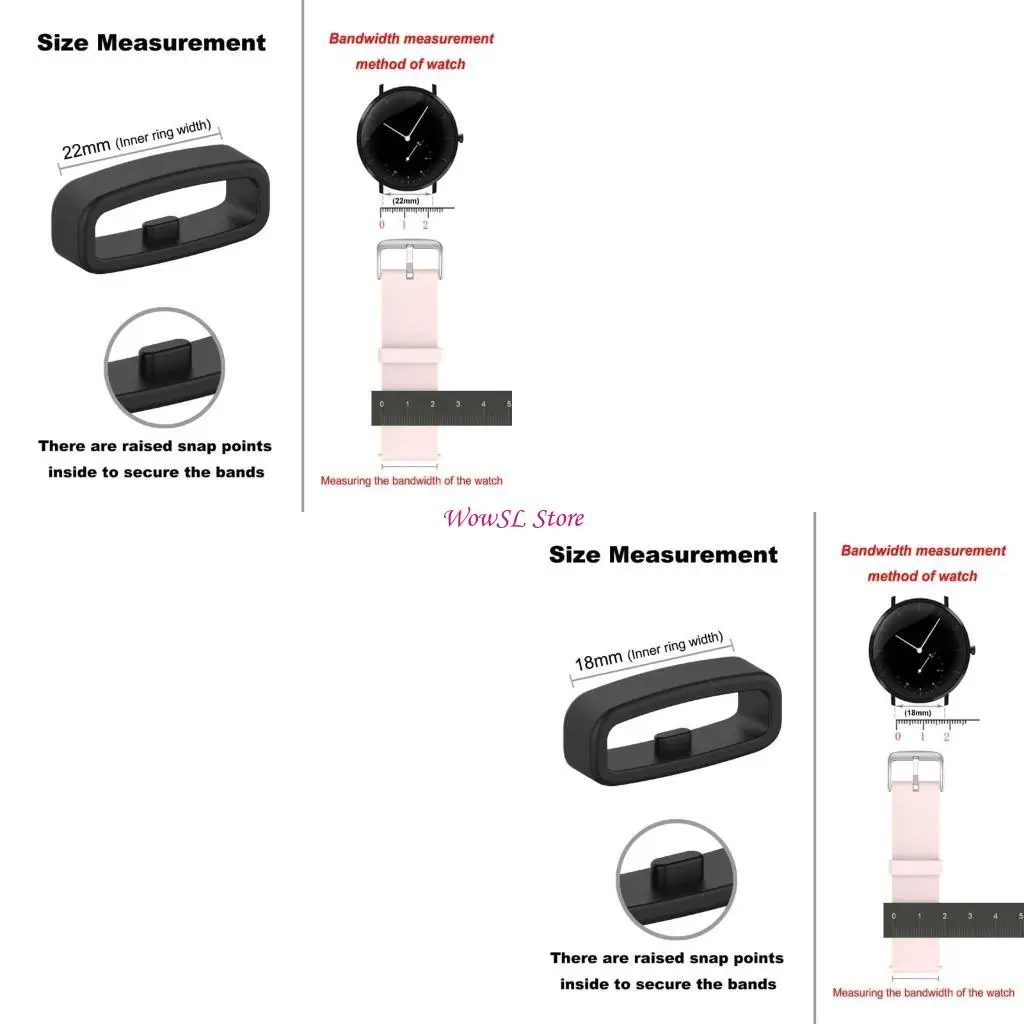 

Силиконовое кольцо скрепления 18/20/22 мм держателя ремешка заменяет аксессуары HX5E HX5E