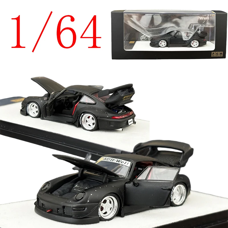 

PGM литая под давлением масштаб 1/64 модель автомобиля Porsche из сплава Porsche RWB993, игровые транспортные средства, игрушки для мальчиков, подарок, оригинальная коробка