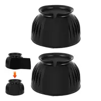 Botas de campana de goma de 2 piezas, botas de caballo sin giro, equipo de protección suave, accesorios para equipos de entrenamiento