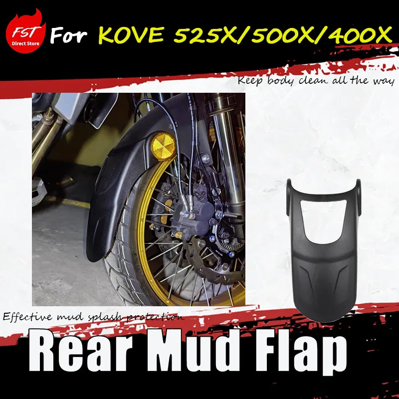 

For KOVE 525X/500X/400X models, add accessory for lengthening the front mudguard, front mudplate and front wheel guard.
