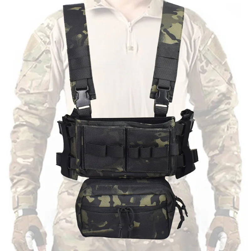 Military Enthusiast Outdoor MK3 Chest Hanging Tactical Vest 1000D Nylon Lightweight Tactical Bellyband Vest