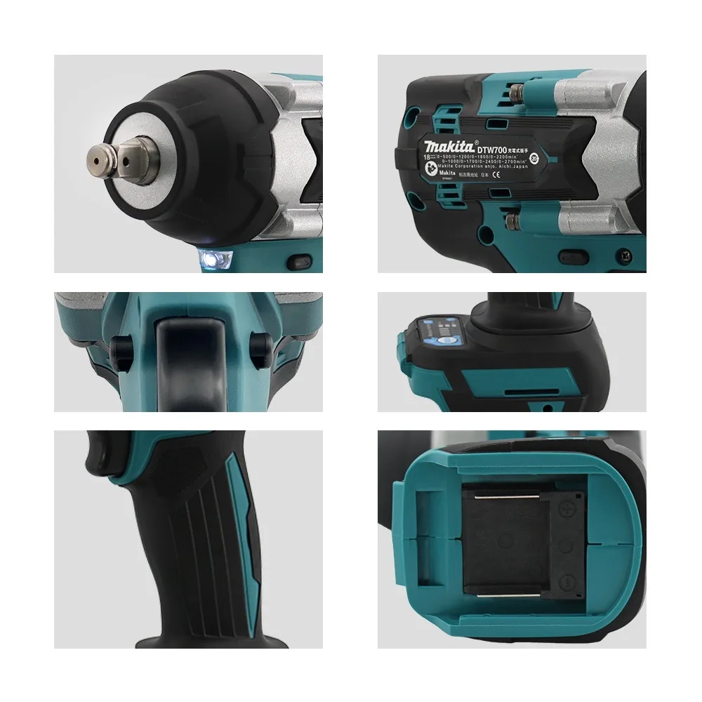 Makita DTW700 18V brushless electric wrench Cordless drill screwdriver High torque electric tool Torque wrench rechargeable bran