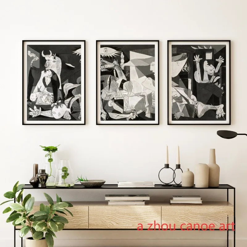 Classic Vintage Famous Artist Picasso Guernica Abstract Art Posters Canvas Painting Wall Prints Picture Living Room Home Decor