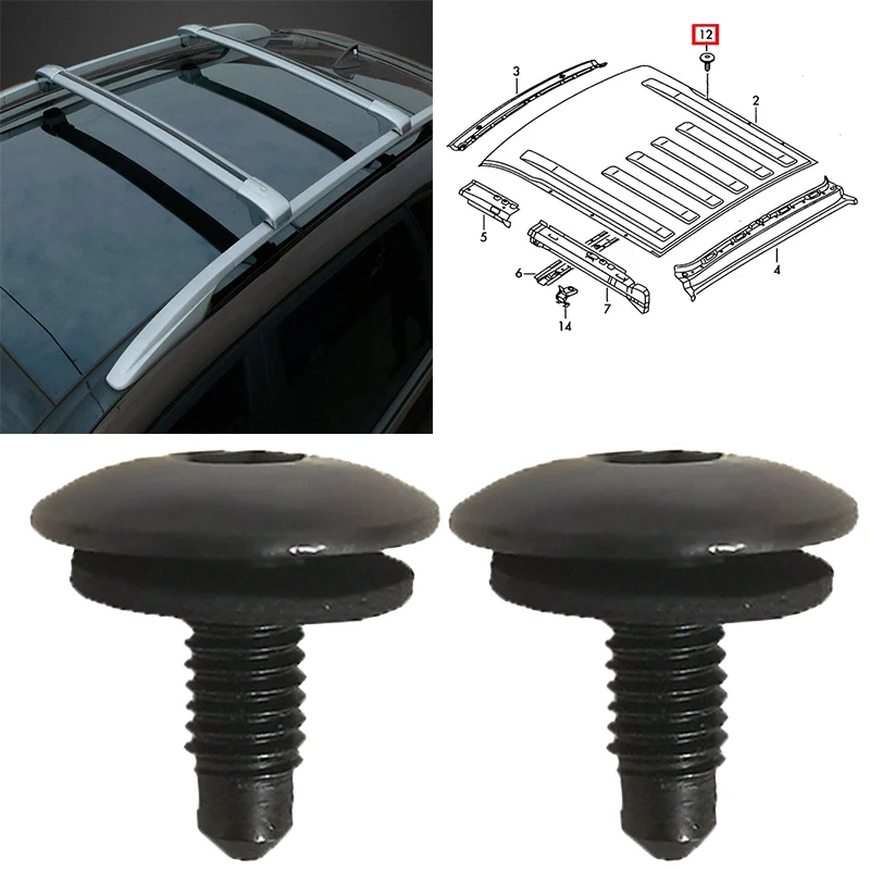 2X Positioning Bolts For Roof Luggage Rack Holes For Audi A4 AS A5 Q5 R8 RS4 RS5,Seat Exeo,Vw Amarok Camper Multivan Transporter