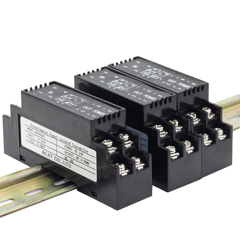 

Potentiometer signal Transmitter 0-10KΩ 0-20KΩ 0-50KΩ Input 4-20mA 0-5V Output Potentiometer signal Isolated Module Converter