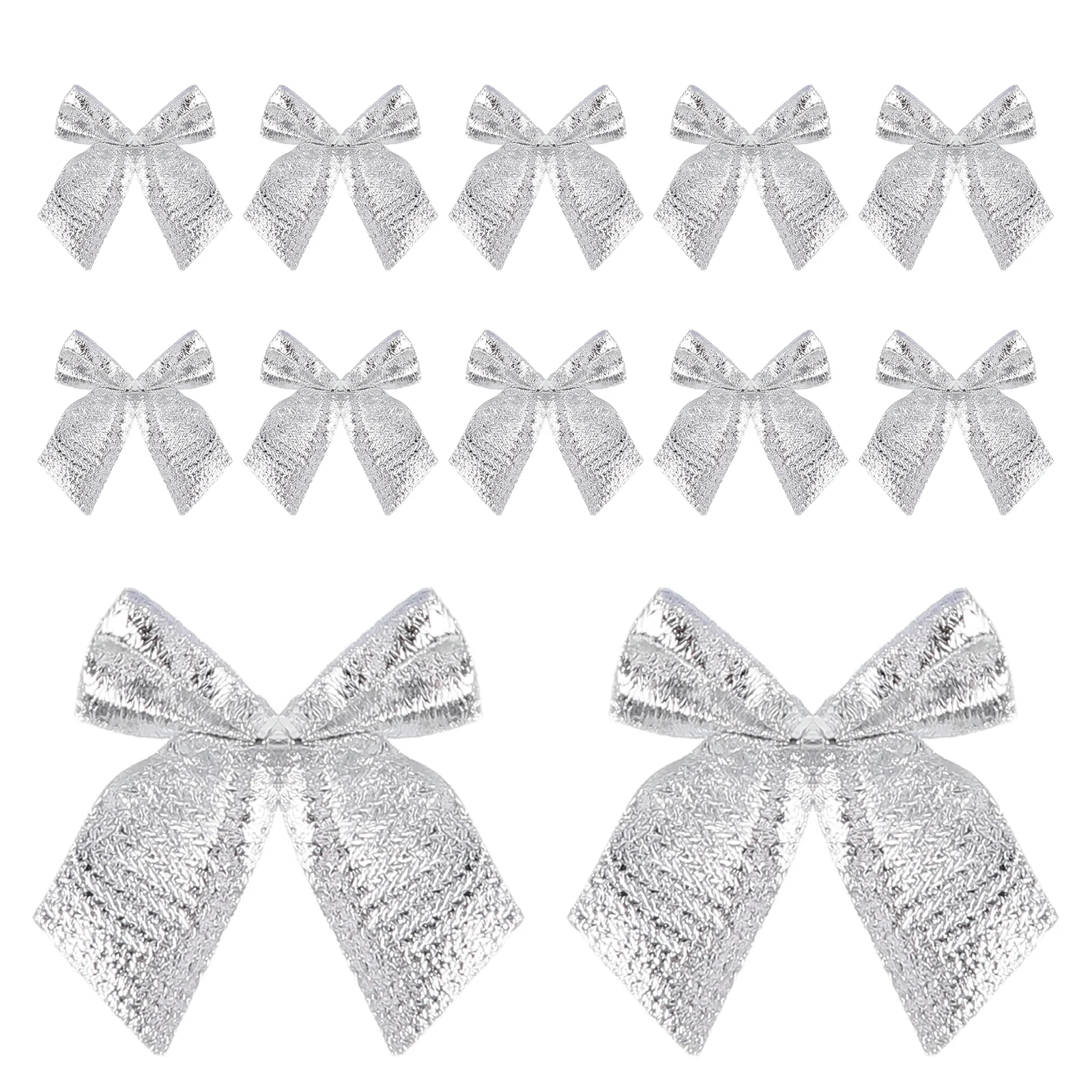 

12Pcs Mini Bows for Crafts Fabric Bows Birthday Wedding Decorations Present Wrapping Small Bowknot Party Favors