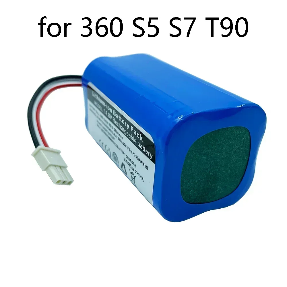 2025 14.4V 2600mah 3200mah 3500mah Battery For Qihoo 360 S5 S7 S7Pro T90 X9 Robotic Vacuum Cleaner Replacement Batteries