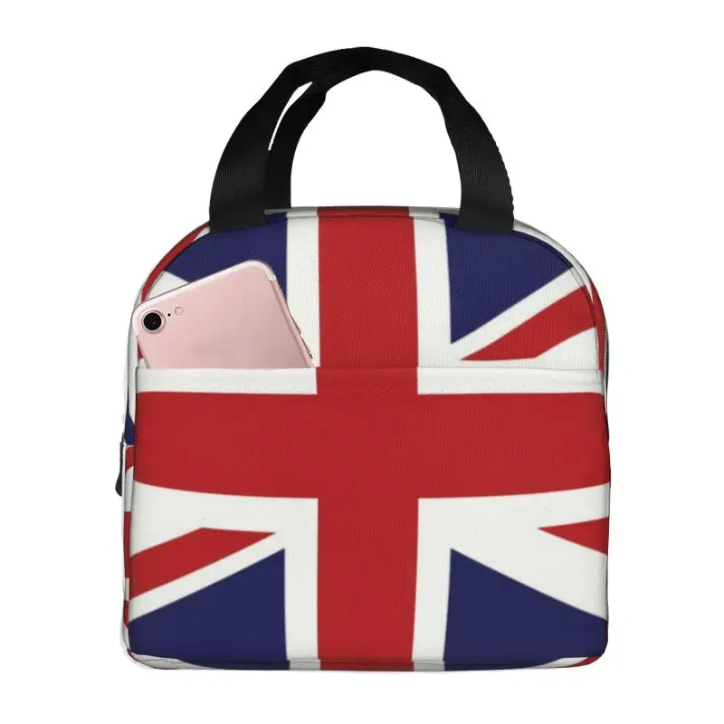 Vintage Union Jack Flag Of Great Britain Thermal Insulated Lunch Bags Women Lunch Tote for Outdoor Picnic Storage Food Bento Box