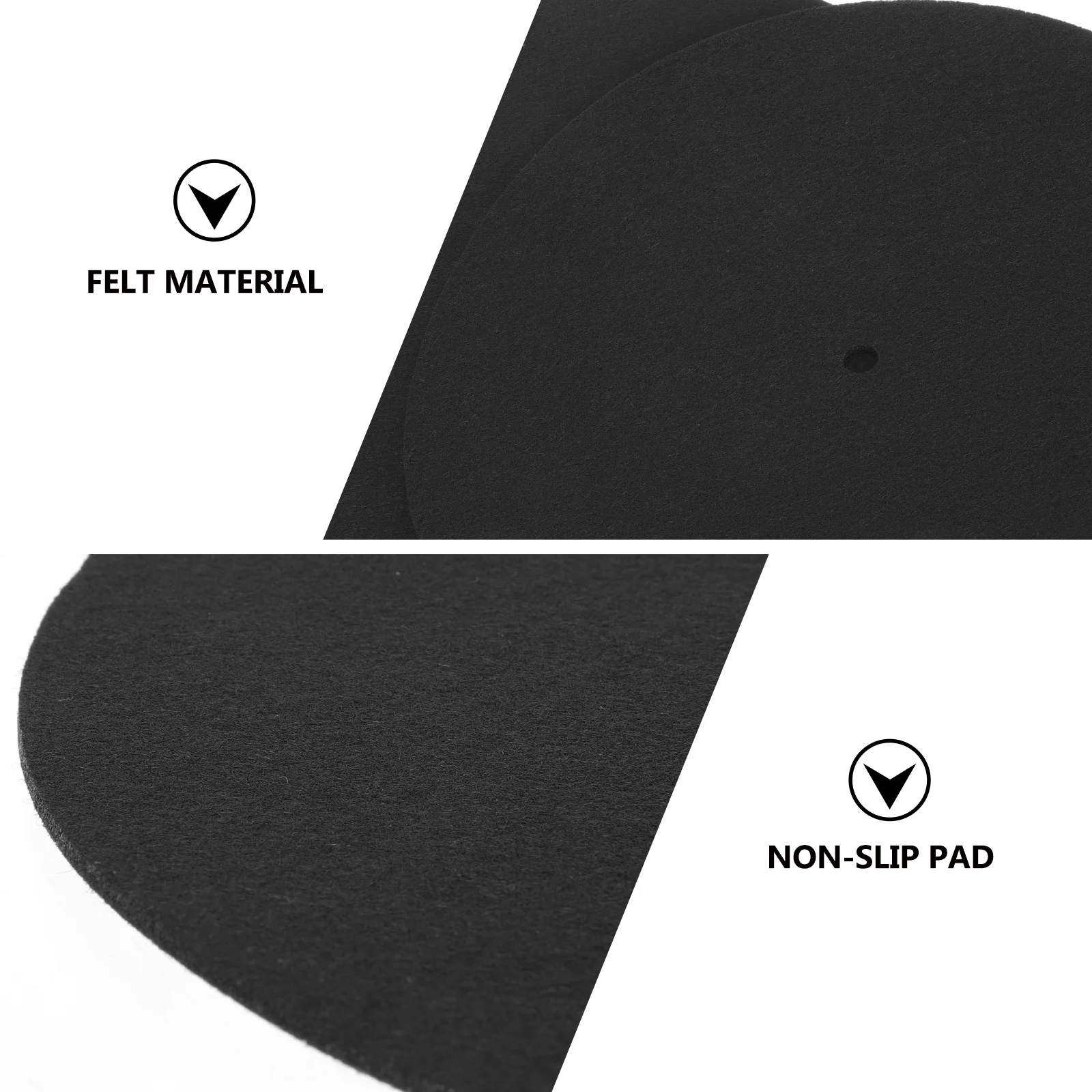 

2Pcs Turntable Mat Vinyl Record Protective Pad Non Slip Stable Use Turntable Mat Record Protective Pad