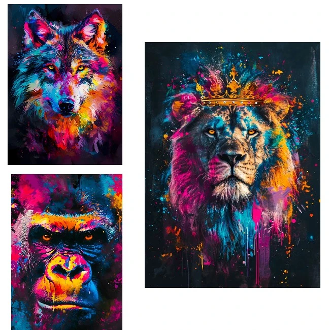 

Пазлы-головоломки (500/1000/1200/2000 элементов) с животными: тигры, волки, обезьяны. Игры для всей семьи, для игровой комнаты, спальни, домашнего декора, подарок.