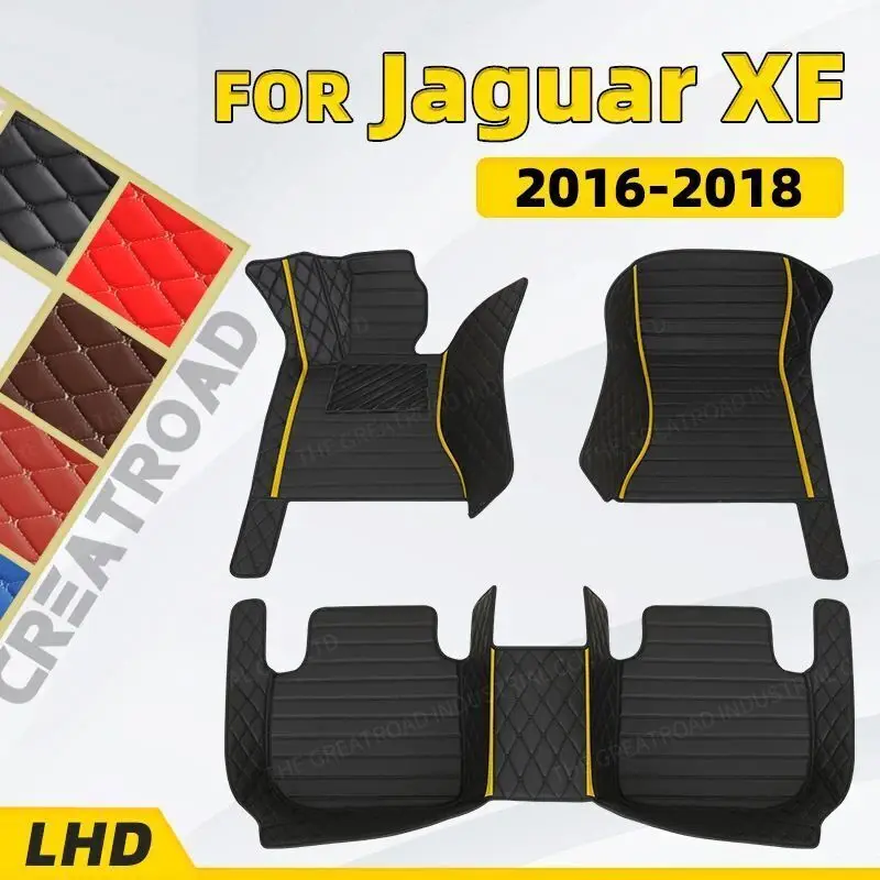 

Custom Car Floor Mats For Jaguar XF 2016 2017 2018 Auto Foot Pads Automobile Carpet Cover Interior Accessories