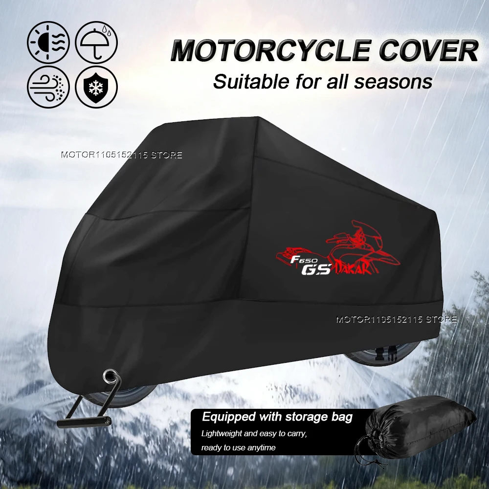  For BMW F650GS DAKAR f650gs Motorcycle Cover UV Protection Dustproof Snowproof Outdoor Waterproof Motorcycle Rain Cover