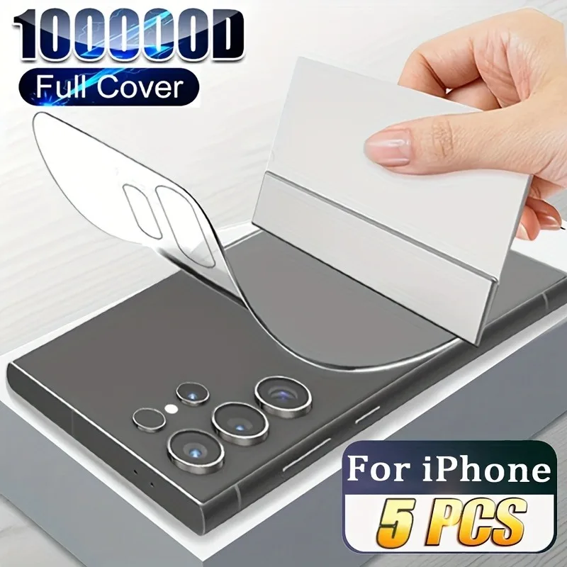 5Pcs Screen Protector Back Hydrogel Film for Samsung Galaxy S25 S24 S23 S22 S21 S20 Ultra Plus FE S25 Edge Note 20 Ultra Film