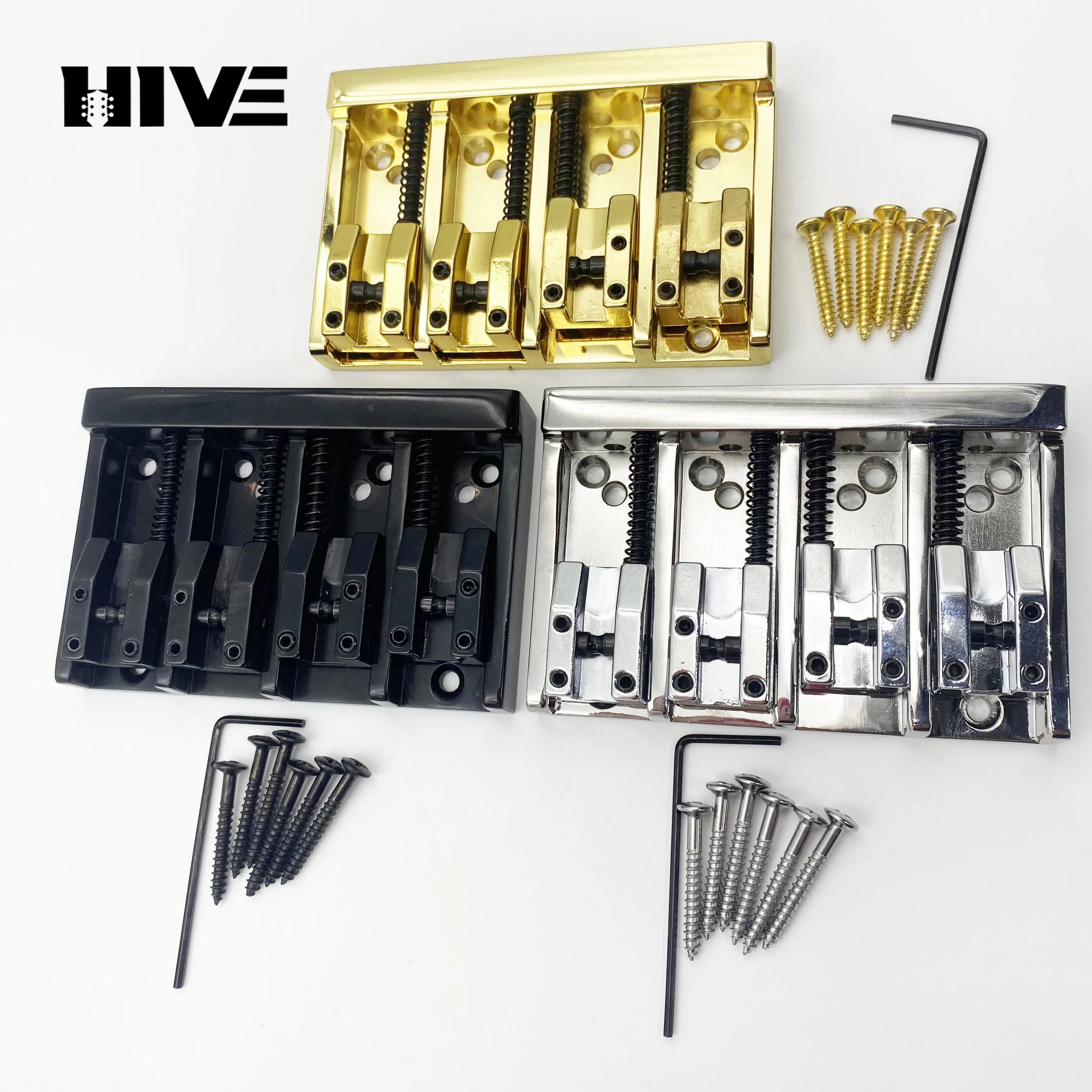 

4-струнный электрический бас-гитарный бридж с нижней задней прокладкой струн, аксессуары для электробаса