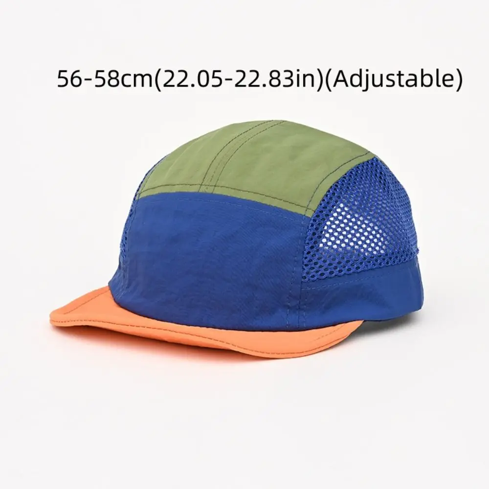 Gorra de béisbol de malla de secado rápido protección UV gorra con visera Retro versátil gorra ultrafina transpirable Color empalme sombrero Unisex