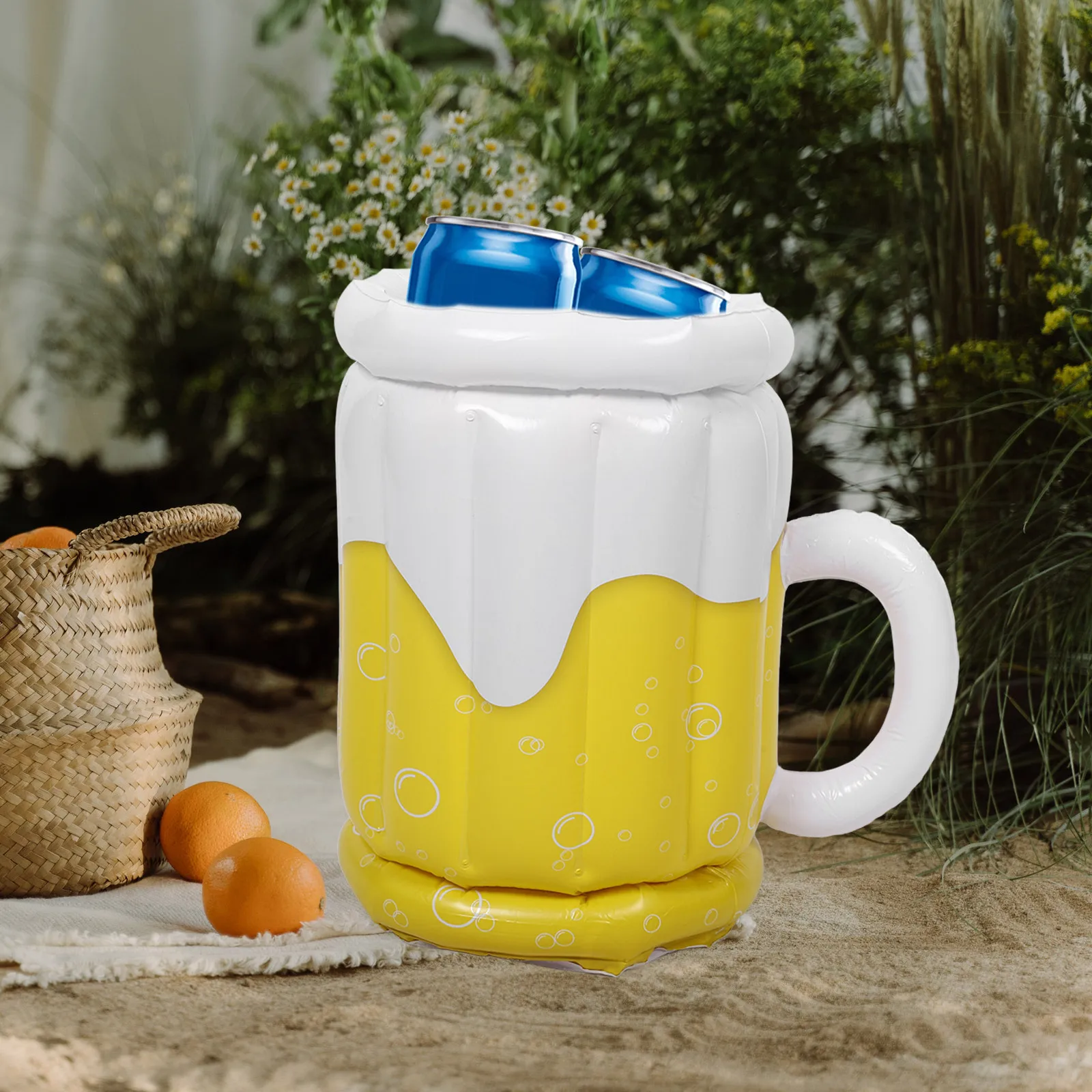 

Inflatable Beer Cup Shape Cooler Large Capacity Ice Cube Bucket For Summer Party Portable Drink Cooler For Outdoor Beach Pool