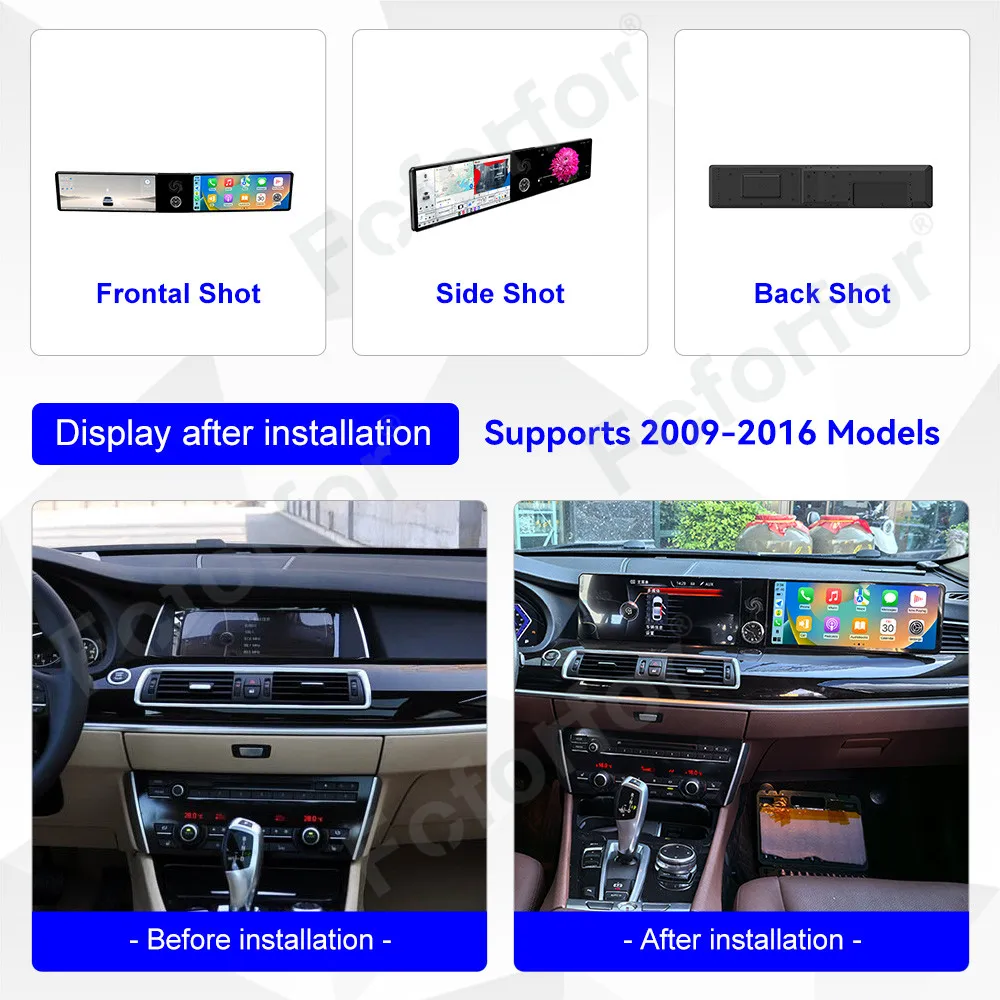 

Qualcomm 12.3" HD Screen Car Radio CarPlay Android13 For BMW 5 Series GT 2009-2017 CIC/NBT Multimedia Player GPS Navigation