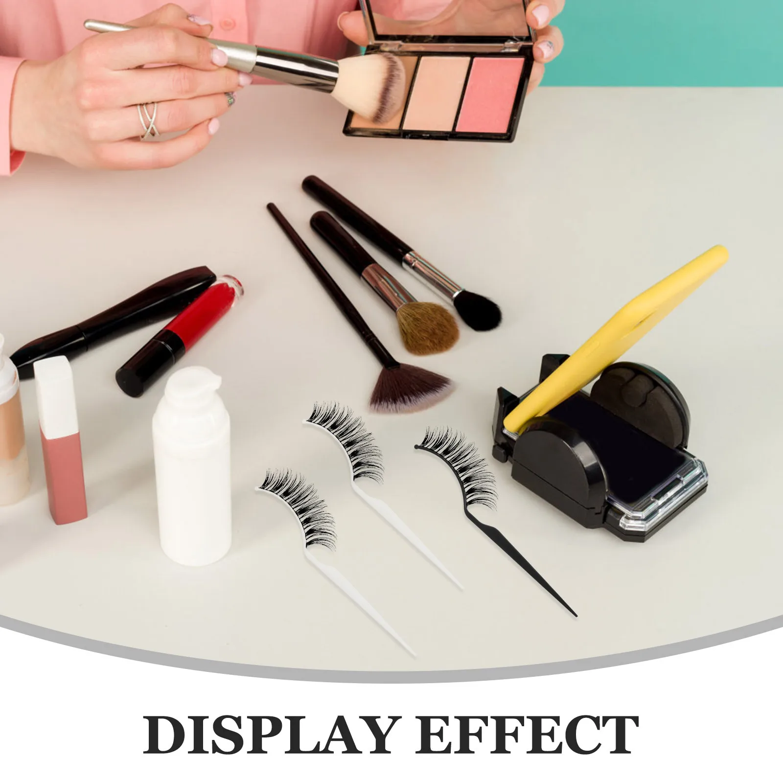 Bâton d'affichage de faux cils, support en Fiber acrylique pour outil d'affichage, support d'affichage de cils transparent et robuste, 10 pièces